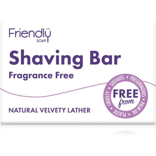 Friendly Soap Friendly Soap Shaving Bar Fragrance Free naravno milo za britje brez dišav 95 g