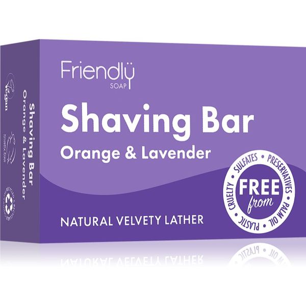 Friendly Soap Friendly Soap Shaving Bar Orange & Lavender naravno milo za britje 95 g