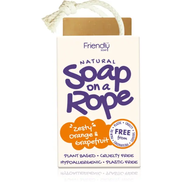 Friendly Soap Friendly Soap Soap on a Rope Orange & Grapefruit naravno milo 95 g