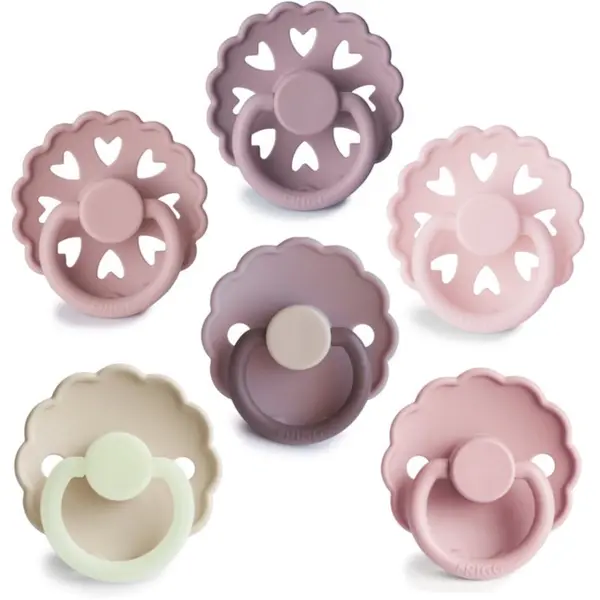 FRIGG FRIGG 6-Pack Pacifiers Round Silicone Size 2 duda Blooming Love 6 kos