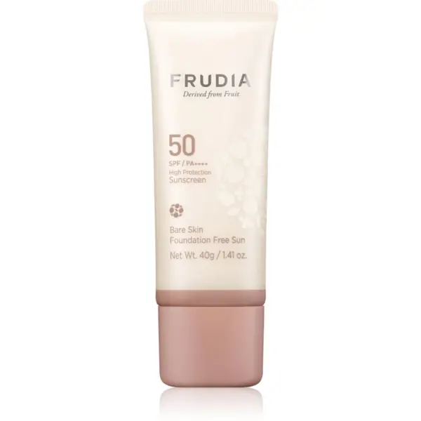 Frudia Frudia Sun Bare Skin Foundation mineralni zaščitni fluid za obraz za poenotenje tona kože SPF 50 40 g
