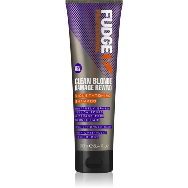 Fudge Fudge Clean Blonde Damage Rewind vijoličen toniran šampon za blond lase in lase s prameni 250 ml