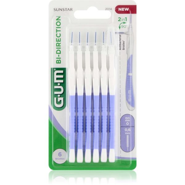 G.U.M G.U.M Bi Direction Interdental Brush medzobne ščetke 0,6 mm 6 kos