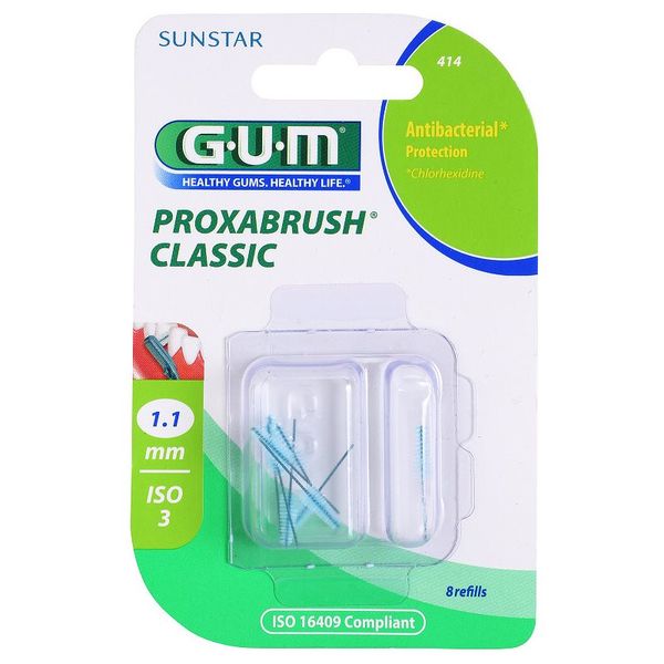 G.U.M G.U.M Proxabrush Classic nadomestne medzobne ščetke v blistru 8 ks 1,1 mm 8 kos