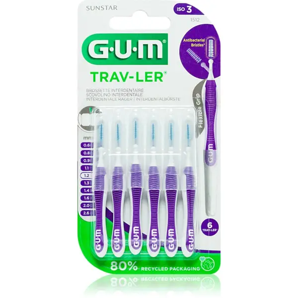 G.U.M G.U.M Trav-Ler Interdental medzobne ščetke 1,2 mm 6 kos