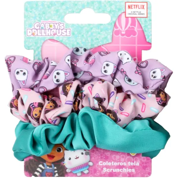 Gabby's Dollhouse Gabby's Dollhouse Hair Accessories Scrunchies elastike za lase 3 kos