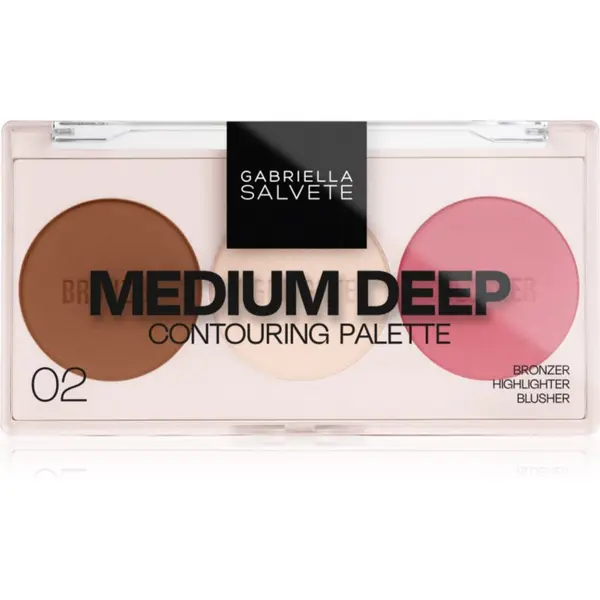 Gabriella Salvete Gabriella Salvete Contouring Palette paleta za konture obraza odtenek 02 Medium Deep 9 g