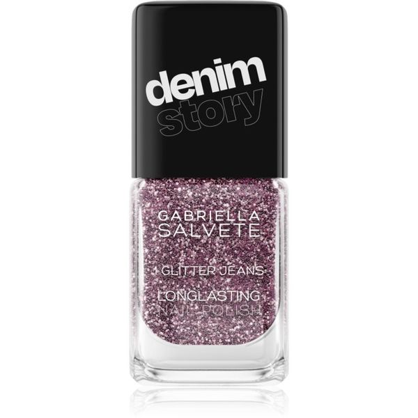 Gabriella Salvete Gabriella Salvete Denim Story dolgoobstojen lak za nohte odtenek 01 Glitter Jeans 11 ml