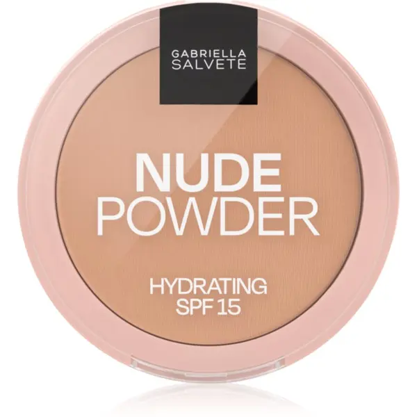 Gabriella Salvete Gabriella Salvete Fixing Powder Hydrating nežni kompaktni puder SPF 15 odtenek 04 Nude Beige 8 g