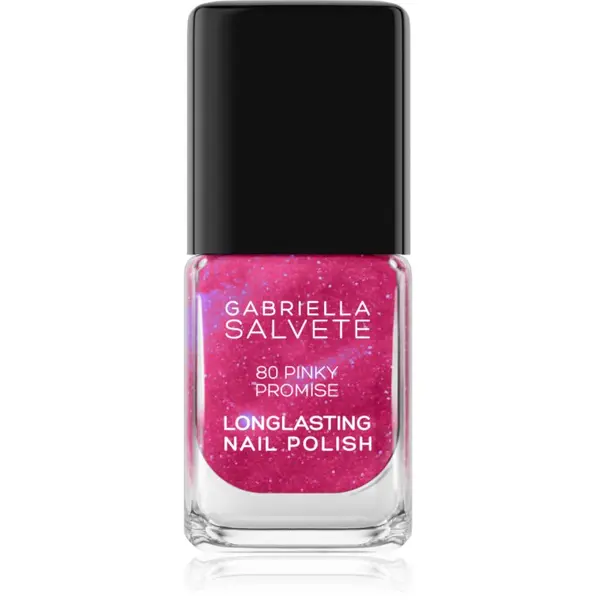 Gabriella Salvete Gabriella Salvete Longlasting Enamel dolgoobstojen lak za nohte z bleščicami odtenek 80 Pinky Promise 11 ml