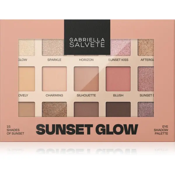 Gabriella Salvete Gabriella Salvete Sunset Glow 15 Shades of Sunset paleta senčil za oči 15 g
