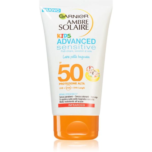 Garnier Garnier Ambre Solaire Sensitive Advanced zaščitni losjon za sončenje za otroke SPF 50 150 ml