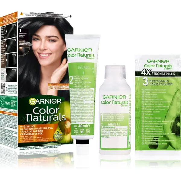 Garnier Garnier Color Naturals Creme barva za lase odtenek 1 Ultra Black 1 kos