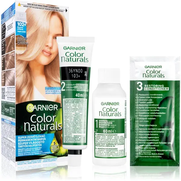 Garnier Garnier Color Naturals Creme barva za lase odtenek 102+ Frosty Silver 1 kos