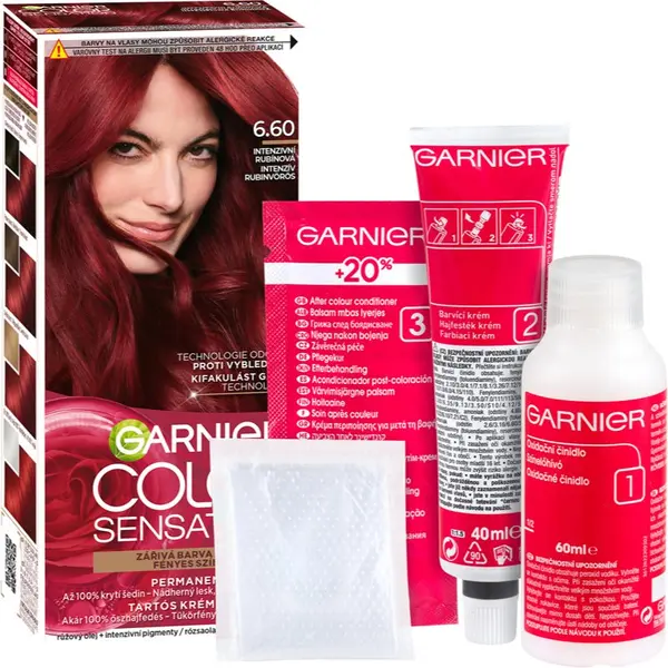 Garnier Garnier Color Sensation barva za lase odtenek 6.60 Intense Ruby 1 kos