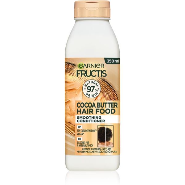 Garnier Garnier Fructis Cocoa Butter Hair Food balzam za glajenje za neobvladljive lase 350 ml