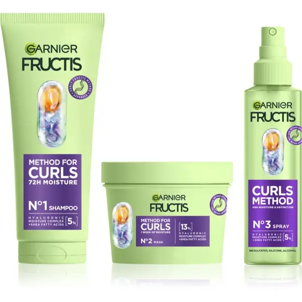Garnier Garnier Fructis Curls Method ugodno pakiranje za valovite in kodraste lase 3 kos