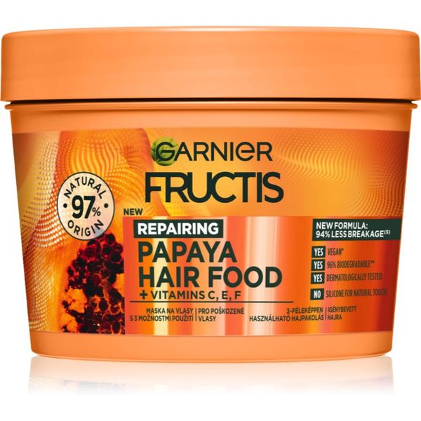 Garnier Garnier Fructis Papaya Hair Food obnovitvena maska za poškodovane lase 400 ml