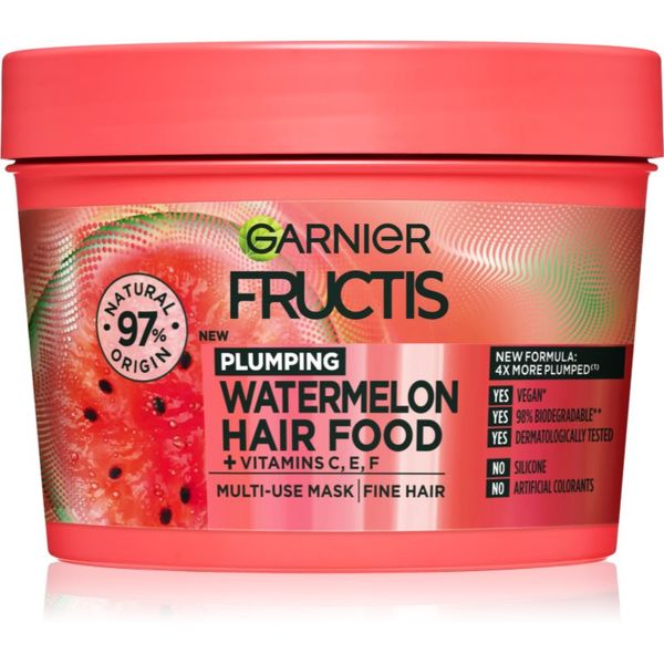 Garnier Garnier Fructis Watermelon Hair Food maska za fine in tanke lase 390 ml