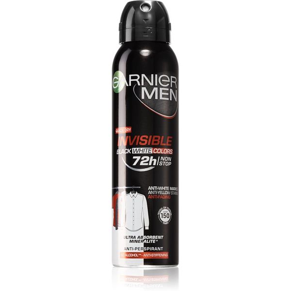 Garnier Garnier Men Mineral Neutralizer antiperspirant v pršilu proti belim madežem 72h  150 ml