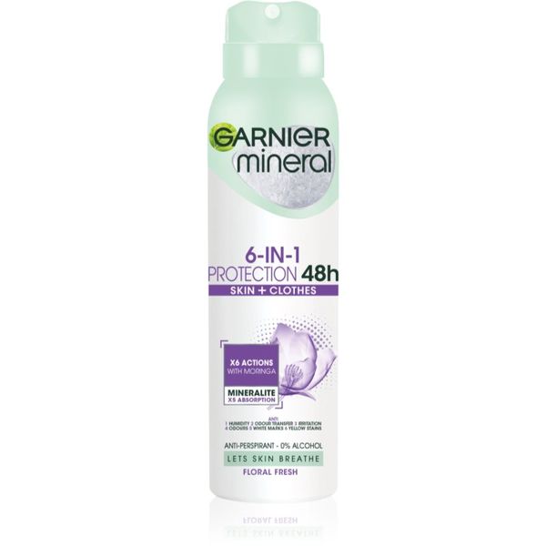 Garnier Garnier Mineral 5 Protection antiperspirant v pršilu brez alkohola 48 h 150 ml