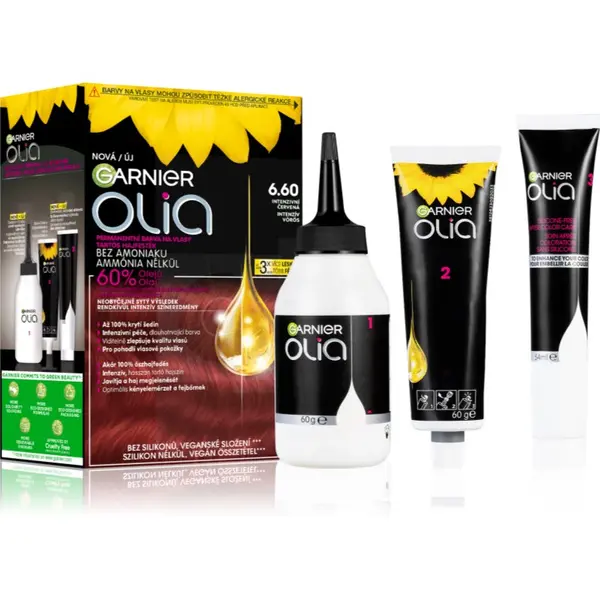 Garnier Garnier Olia Big Kit permanentna barva za lase odtenek 6.60 Intense Red 1 kos