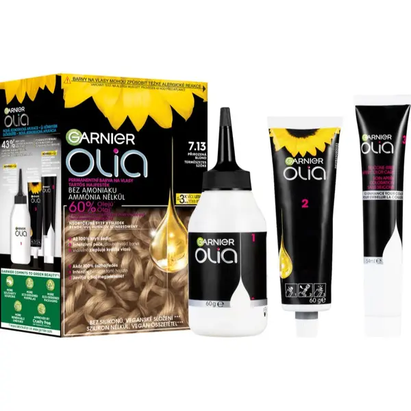 Garnier Garnier Olia Big Kit permanentna barva za lase odtenek 7.13 Beige Dark Blond 1 kos