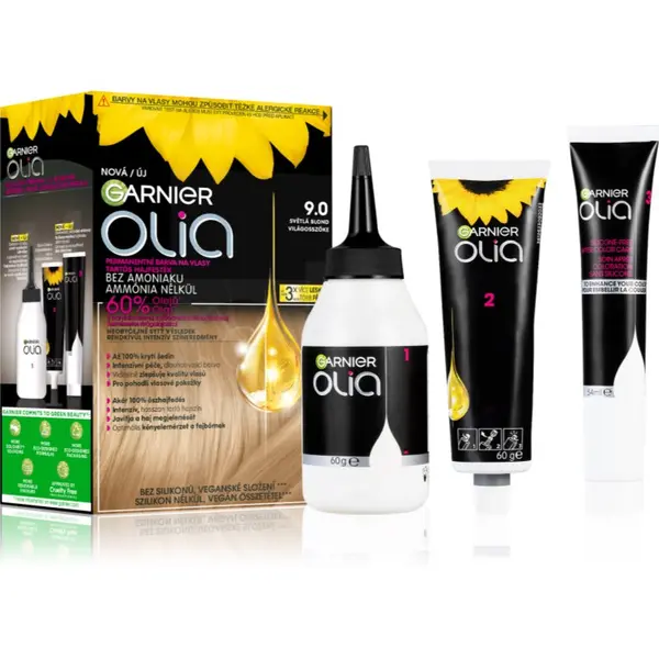Garnier Garnier Olia Big Kit permanentna barva za lase odtenek 9.0 Light Blond 1 kos