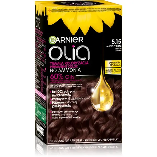 Garnier Garnier Olia permanentna barva za lase odtenek 5.15 Frozen Brown 1 kos