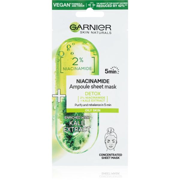 Garnier Garnier Skin Naturals Ampoule Sheet Mask maska iz platna s čistilnim in osvežilnim učinkom 15 g