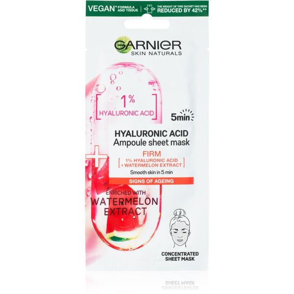 Garnier Garnier Skin Naturals Ampoule Sheet Mask maska iz platna z vlažilnim in revitalizacijskim učinkom 15 g