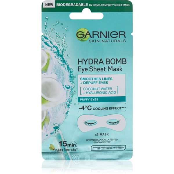 Garnier Garnier Skin Naturals Moisture+ Smoothness gladilna maska za predel okoli oči 6 g