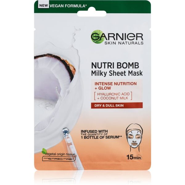 Garnier Garnier Skin Naturals Nutri Bomb hranilna tekstilna maska za osvetlitev kože 28 g