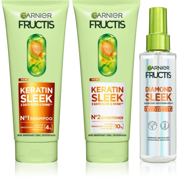Garnier Garnier Sleek Routine set za suhe lase