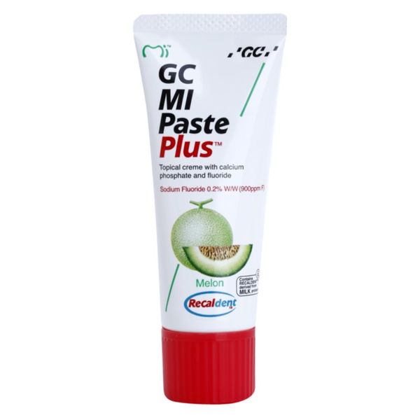 GC GC MI Paste Plus remineralizacijska zaščitna krema za občutljive zobe s fluoridom okus Melon 35 ml