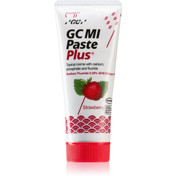 GC GC MI Paste Plus remineralizacijska zaščitna krema za občutljive zobe s fluoridom okus Strawberry 35 ml