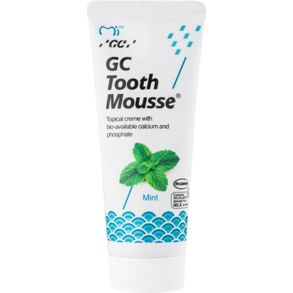 GC GC Tooth Mousse remineralizacijska zaščitna krema za občutljive zobe brez fluorida okus Mint 35 ml