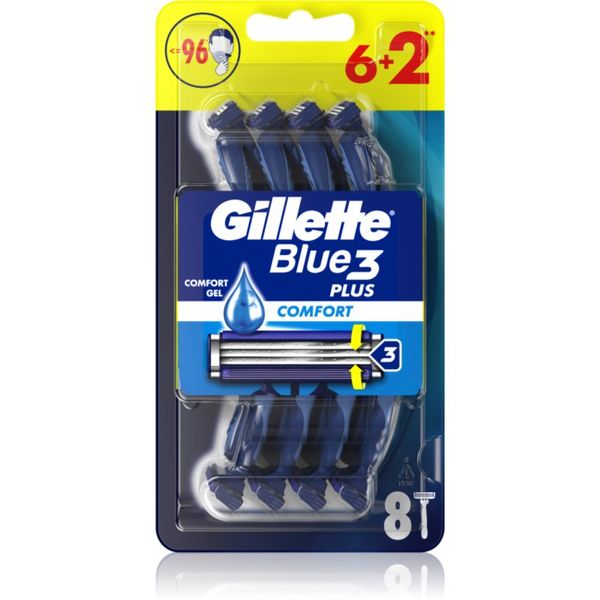 Gillette Gillette Blue 3 Comfort brivniki za enkratno uporabo za moške 8 kos