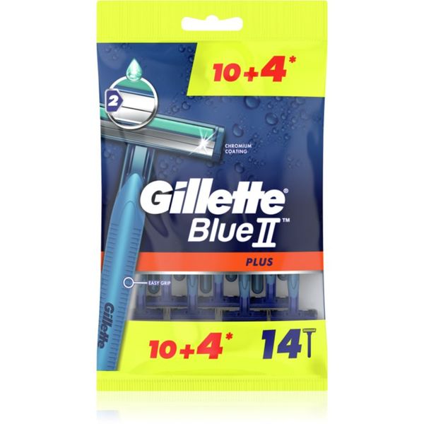 Gillette Gillette Blue II Plus brivniki za enkratno uporabo za moške 14 kos