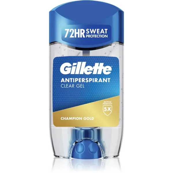Gillette Gillette Champion Gold Antiperspirant Clear Gel antiperspirant gel za moške 70 ml
