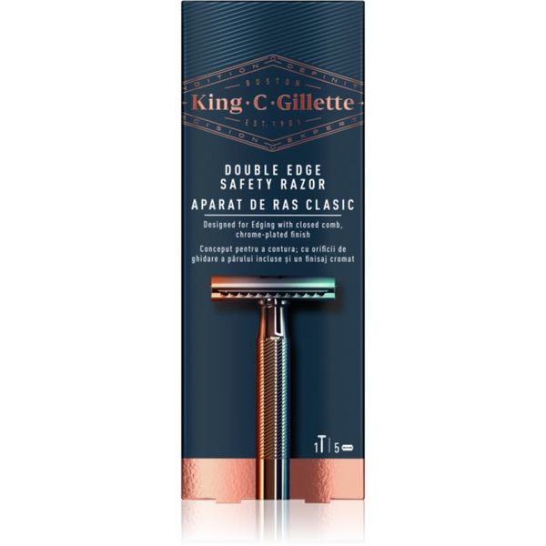 Gillette Gillette King C. Double Edge brivnik + britvice 5 ks 1 kos