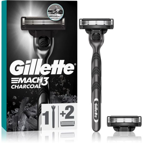 Gillette Gillette Mach3 Charcoal brivnik + nadomestne britvice 2 kos