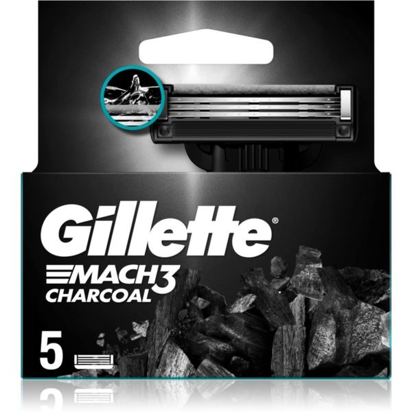 Gillette Gillette Mach3 Charcoal nadomestne britvice 5 kos