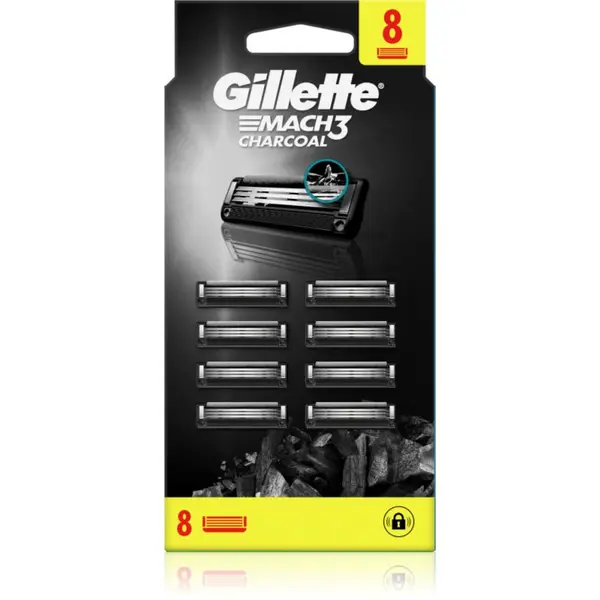 Gillette Gillette Mach3 Charcoal nadomestne britvice 8 kos