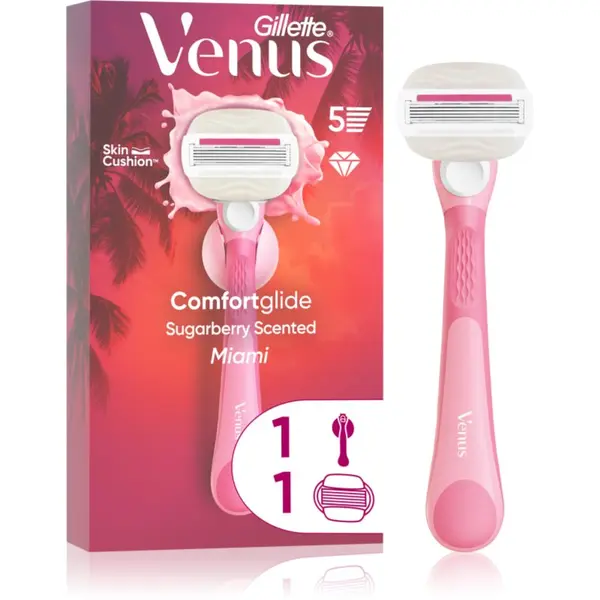 Gillette Gillette Venus Comfortglide Sugarberry Miami ženski brivnik z držalom za prho 1 kos