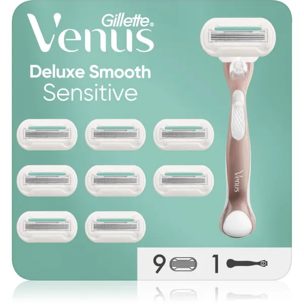 Gillette Gillette Venus Deluxe Smooth Sensitive brivnik + nadomestne britvice 9 kos