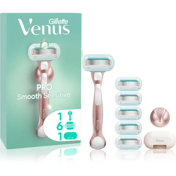 Gillette Gillette Venus PRO Smooth Sensitive set za britje za ženske 9 kos
