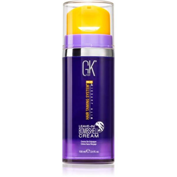 GK Hair GK Hair Bombshell Leave-In Cream hranilni balzam brez spiranja za vse tipe blond las z dozirno črpalko 100 ml