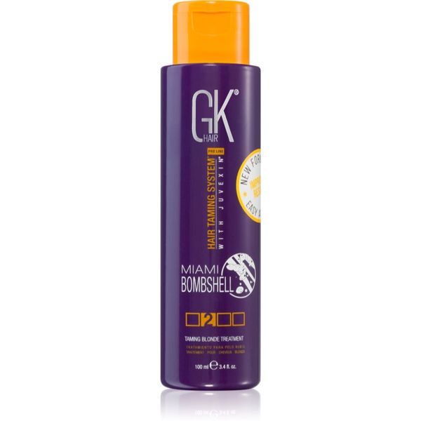 GK Hair GK Hair Miami Bombshell Taming Blonde Treatment keratin maska za blond lase in lase s prameni 100 ml