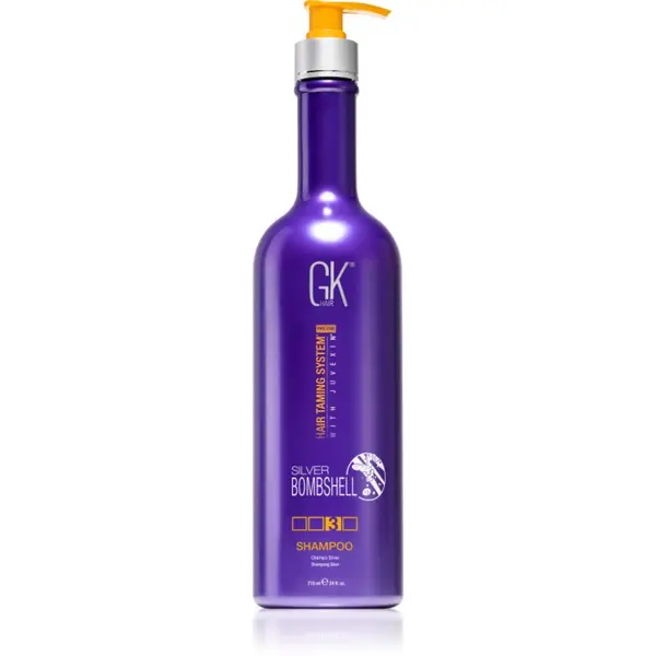 GK Hair GK Hair Silver Bombshell šampon za blond lase za nevtralizacijo medeninastih podtonov 710 ml